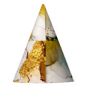 Pastelltenderness: Goldene Wirbel Kunst. Partyhütchen (Rückseite)