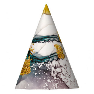 Pastelltenderness: Goldene Wirbel Kunst. Partyhütchen