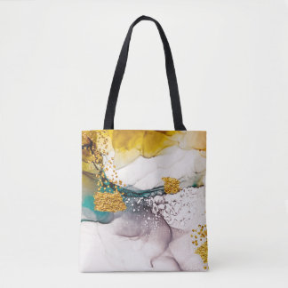 Pastelltenderness: Goldene Wirbel Kunst. Tasche
