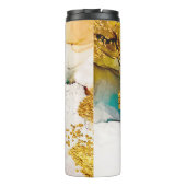 Pastelltenderness: Goldene Wirbel Kunst. Thermosbecher (Rückseite)