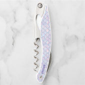 Pastelltöne abstrakte Fischskalen Kellnermesser (Vorderseite)