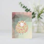 Pastelltone Blumengestalt Postkarte (Stehend Vorderseite)