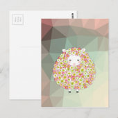 Pastelltone Blumengestalt Postkarte (Vorne/Hinten)
