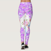Pastelltöne Blumenmuster Leggings (Rückseite)