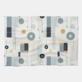 Pastelltöne des geometrischen Musters Mitte des Ja Geschirrtuch (Horizontal)