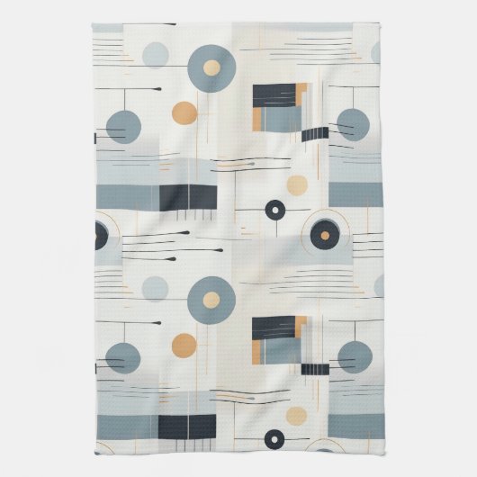 Pastelltöne des geometrischen Musters Mitte des Ja Geschirrtuch (Vertikal)