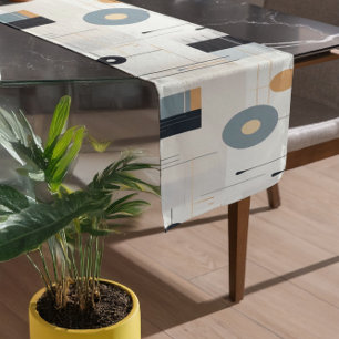 Pastelltöne des geometrischen Musters Mitte des Ja Kurzer Tischläufer