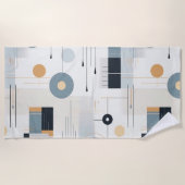 Pastelltöne des geometrischen Musters Mitte des Ja Strandtuch (Vorderseite)