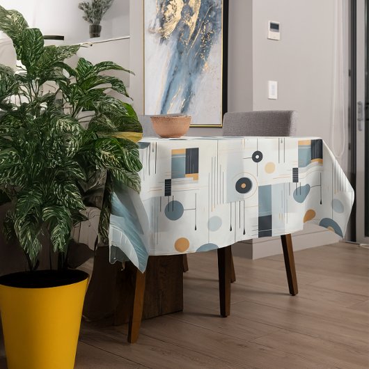 Pastelltöne des geometrischen Musters Mitte des Ja Tischdecke