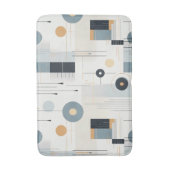 Pastelltöne retrogeometrisches Muster Badematte (Vorderseite Vertikal)