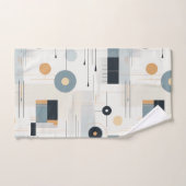 Pastelltöne retrogeometrisches Muster Badhandtuch Set (Handtuch)