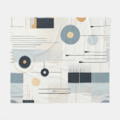 Pastelltöne retrogeometrisches Muster Fleecedecke (Vorderseite (Horizontal))