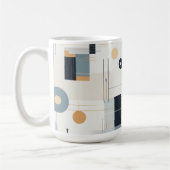 Pastelltöne retrogeometrisches Muster Kaffeetasse (Links)