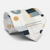 Pastelltöne retrogeometrisches Muster Krawatte (Gerollt)