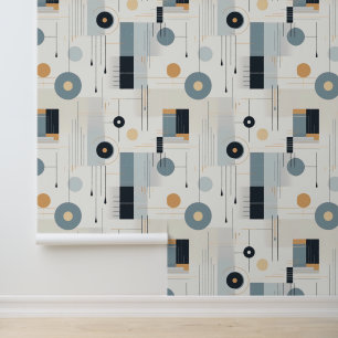 Pastelltöne retrogeometrisches Muster Tapete