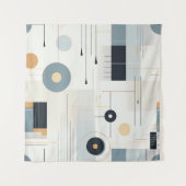 Pastelltöne retrogeometrisches Muster Wandteppich (Vorderseite)