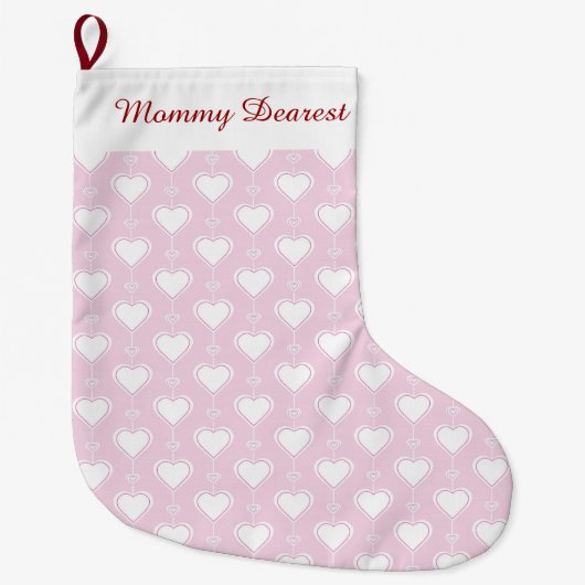 PastellValentinsgruß-Herzen Großer Weihnachtsstrumpf (Vorderseite)