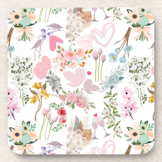 Pastellverzierungen 02 getränkeuntersetzer (Vorderseite)