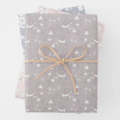 Pastellvögel und Blume Geschenkpapier Set (Beispiel)