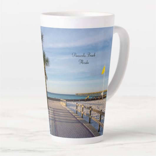 Pastellweg bis Pensacola Strand Latte Tasse (Rechte Ecke)