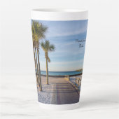 Pastellweg bis Pensacola Strand Latte Tasse (Vorderseite)