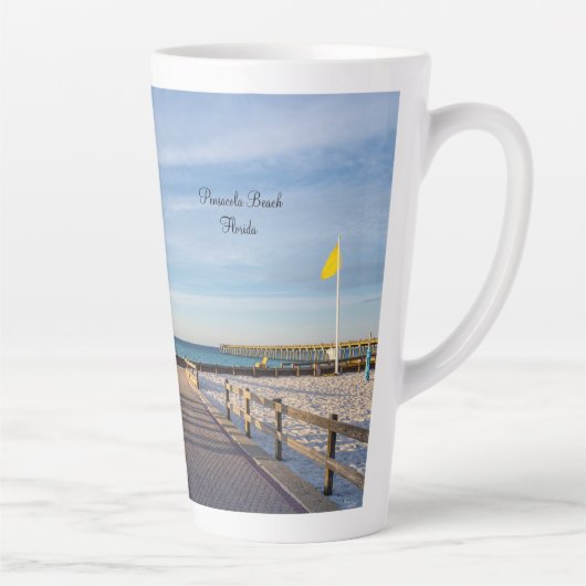 Pastellweg bis Pensacola Strand Latte Tasse (Rechts)