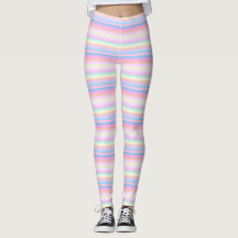 Pastellweiche Farbe kreative gestreifte Leggings