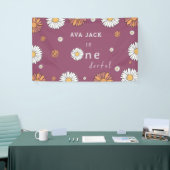 Pastellweiße und rosa orangefarbene Blume Banner (Messeveranstaltung)