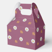 Pastellweiße und rosa orangefarbene Blume Geschenkschachtel (Rückseite)