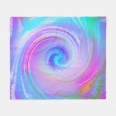 Pastellwirbel-Abstraktdecke Fleecedecke (Vorderseite (Horizontal))