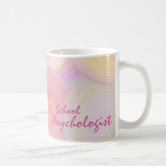 PastellWirbels-Schulpsychologe-Kaffee-Tasse Kaffeetasse (Rechts)