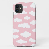 Pastellwolken ästhetische Weiß- und Rosa-Kunst Case-Mate iPhone Hülle (Rückseite)