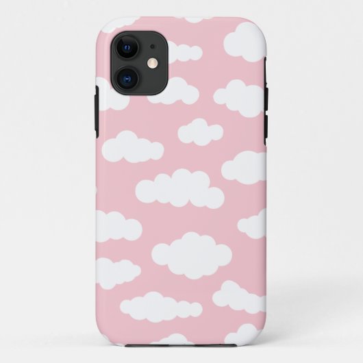 Pastellwolken ästhetische Weiß- und Rosa-Kunst Case-Mate iPhone Hülle (Rückseite)