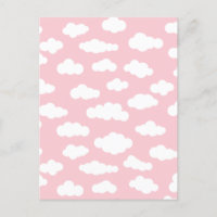 Pastellwolken ästhetische Weiß- und Rosa-Kunst