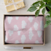 Pastellwolken ästhetische Weiß- und Rosa-Kunst Seidenpapier (Geschenk)