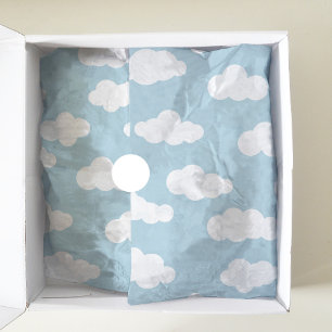 Pastellwolken Ästhetisches Baby Blau und Weiß Seidenpapier