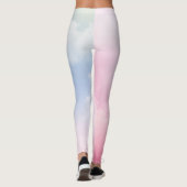 Pastellwolken: Serene Hintergrundmuster Leggings (Rückseite)