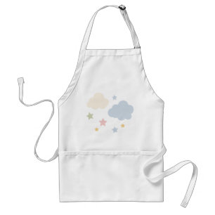 Pastellwolken und Sterne Baby Shower Schürze
