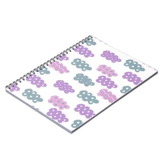 Pastellwolkenmuster Notizblock (Linke Seite)