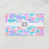 Pastellyoga-Wort-Wolken-elegantes Muster Visitenkarte (Rückseite)