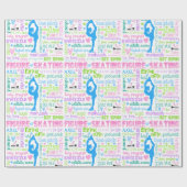 Pastellzahl Skater fasst Typografie ab Geschenkpapier (Flach)