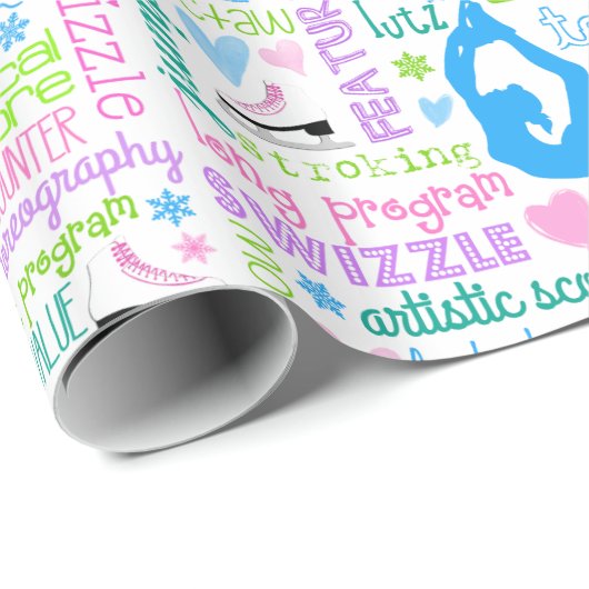 Pastellzahl Skater fasst Typografie ab Geschenkpapier (Rolleneckpunkt)