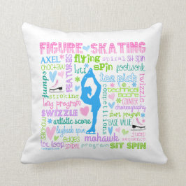 Pastellzahl Skater fasst Typografie ab Kissen