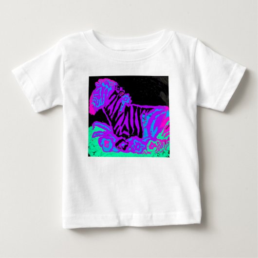 Pastellzebra Baby T-shirt (Vorderseite)