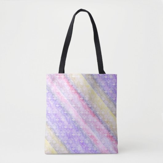 Pastellzuckerschädel-Tasche Tasche (Vorderseite)