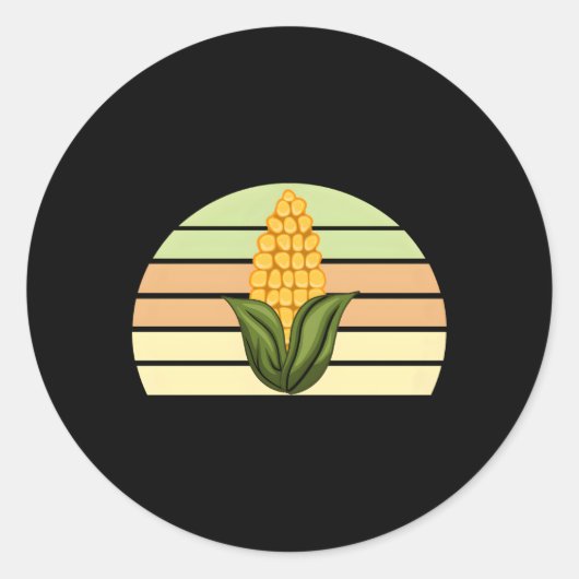 Pastelmais auf dem Cob Runder Aufkleber (Vorderseite)
