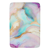 Pastelmarmorfarbe abstrakter Glitzer Kunst Badematte (Vorderseite Vertikal)