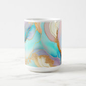 Pastelmarmorfarbe abstrakter Glitzer Kunst Kaffeetasse (Mittel)