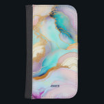 Pastelmarmorfarbe abstrakter Glitzer Kunst Galaxy S4 Geldbeutel Hülle<br><div class="desc">Bild von farbenfroher Flüssig-Marmorfarbe Textur mit Glitzer Akzenten. Maßgeschneiderte moderne Typografie.</div>