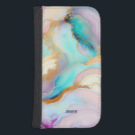 Pastelmarmorfarbe abstrakter Glitzer Kunst Galaxy S4 Geldbeutel Hülle<br><div class="desc">Bild von farbenfroher Flüssig-Marmorfarbe Textur mit Glitzer Akzenten. Maßgeschneiderte moderne Typografie.</div>